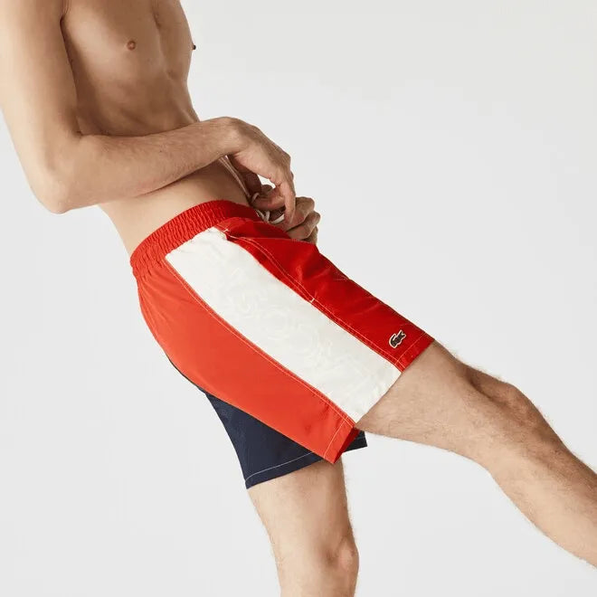 Traje de Baño Lacoste colourblock - Rojo - tiendadicons.com