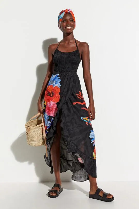 Maxi vestido Desigual escote sostenible - tiendadicons.com