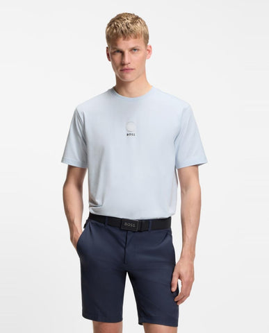 Camiseta BOSS Golf para Hombre con Logo Gráfico - Azul Claro