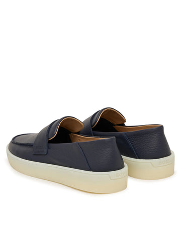 Mocasines BOSS de cuero - Azul marino