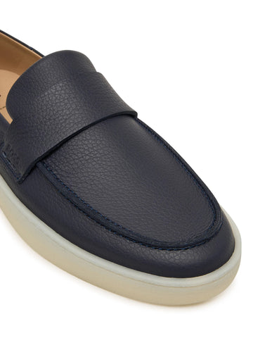 Mocasines BOSS de cuero - Azul marino